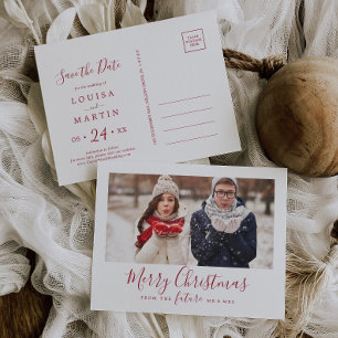 Minimale rote Frohe Weihnachten Merken Sie sich da