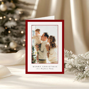 Minimale rote Umrandung Foto Elegantes Weihnachten