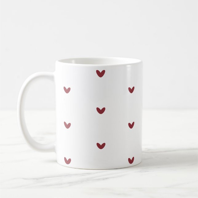 Minimale Rotherz-Muster-Kaffeetasse Kaffeetasse (Links)