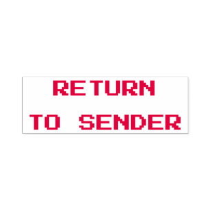 Minimale "RÜCKKEHR ZUM SENDER" Gummi-Briefmarke Permastempel