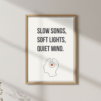 Minimale ruhige Quote. Entspannende Schlafzimmerei Poster