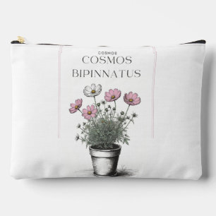 Minimale Rustikale Kosmos Sketch: Elegantes Blumen Zubehörtasche