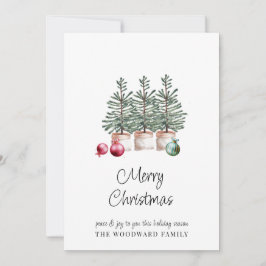 Minimale Rustikale Weihnachtsbaumen Weihnachtskart Karte