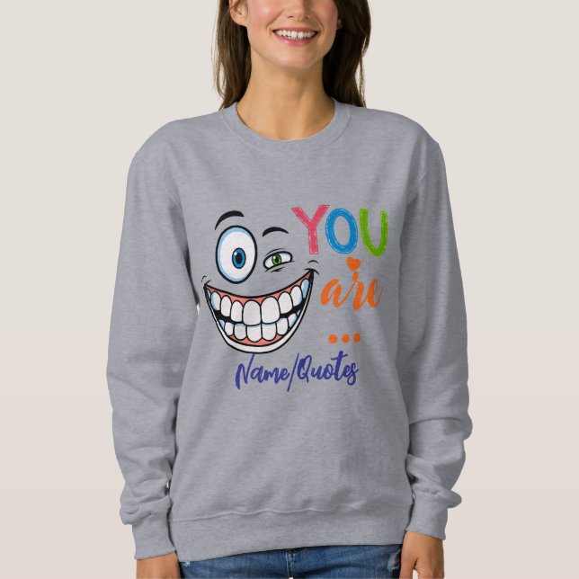 Minimale sarkastische Aussage Sweatshirt (Vorderseite)