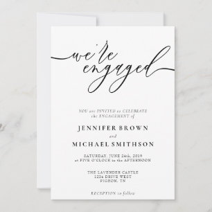 Minimale Sauberkeit Einfache moderne verlobte Unte Einladung