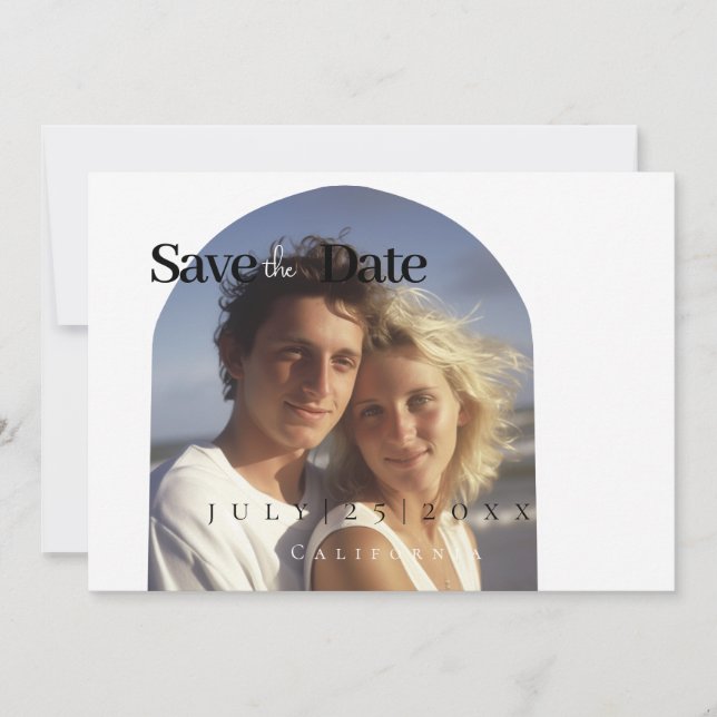 Minimale Save The Date Karte (Vorderseite)