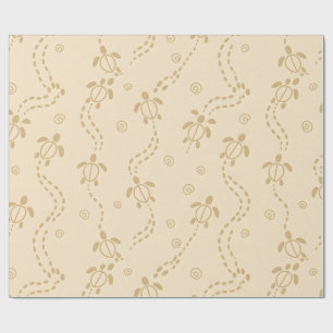 Minimale Schildkröten-Spuren-Muster Geschenkpapier