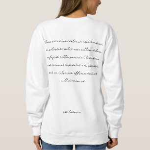 Minimale Schrift Artistische Handschrift Ästhetik Sweatshirt