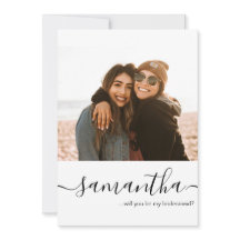 Minimale Schriftart Individuelles Foto Brautjungfe
