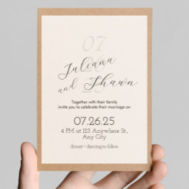 Minimale Schwarz-Weiß-Einladung Einladung