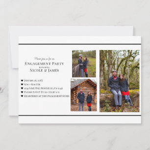 Minimale Schwarz-Weiß-Hochzeitseinladung mit eigen Einladung