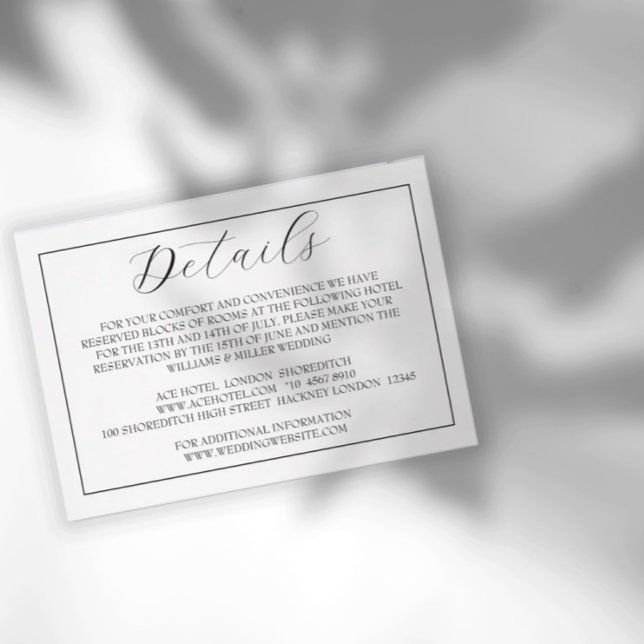 Minimale Schwarz-Weiß-Skripteinschlusskarte RSVP Karte (Von Creator hochgeladen)