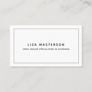 Minimale Schwarz-weiße Heileralternative Medizin Visitenkarte