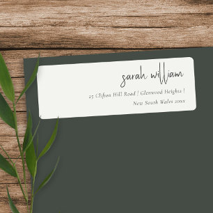 Minimale Schwarz-weiße Script Typografy-Adresse