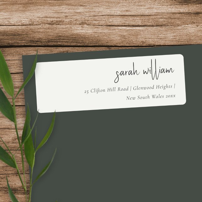 Minimale Schwarz-weiße Script Typografy-Adresse (Von Creator hochgeladen)