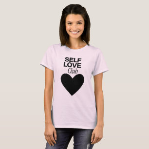 Minimale schwarze Herzästhetik T-Shirt