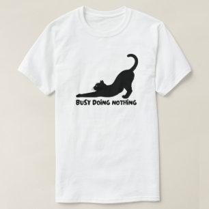 Minimale schwarze Katzen-Augen-Design T-Shirt
