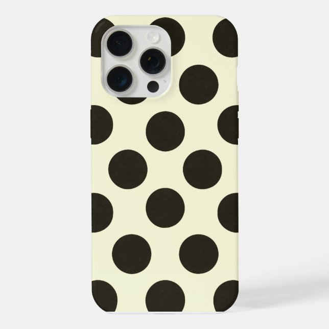Minimale schwarze Punkte-Muster iPhone Hülle (Rückseite)