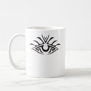 Minimale schwarze Tinten-Tätowierkunst-Artwork Kaffeetasse