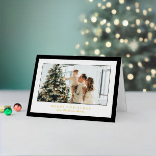 Minimale schwarze Umrandung Foto Elegantes Weihnac