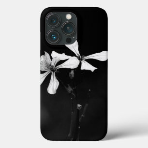 minimale schwarze und weiße Blumenelemente Case-Mate iPhone Hülle