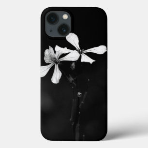 minimale schwarze und weiße Blumenelemente Case-Mate iPhone Hülle