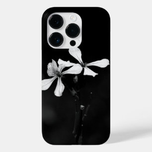 minimale schwarze und weiße Blumenelemente Case-Mate iPhone 14 Pro Hülle