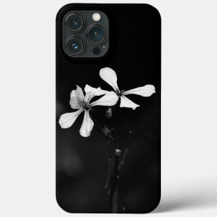 minimale schwarze und weiße Blumenelemente Case-Mate iPhone Hülle