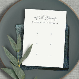 Minimale Script Black Gray White 3 Earring Anzeige Visitenkarte