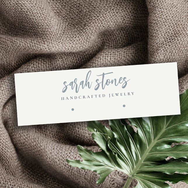 Minimale Script Black Gray White Ohrring Anzeige Mini Visitenkarte (Von Creator hochgeladen)