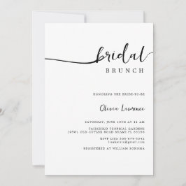 Minimale Script Bridal Brunch Einladung