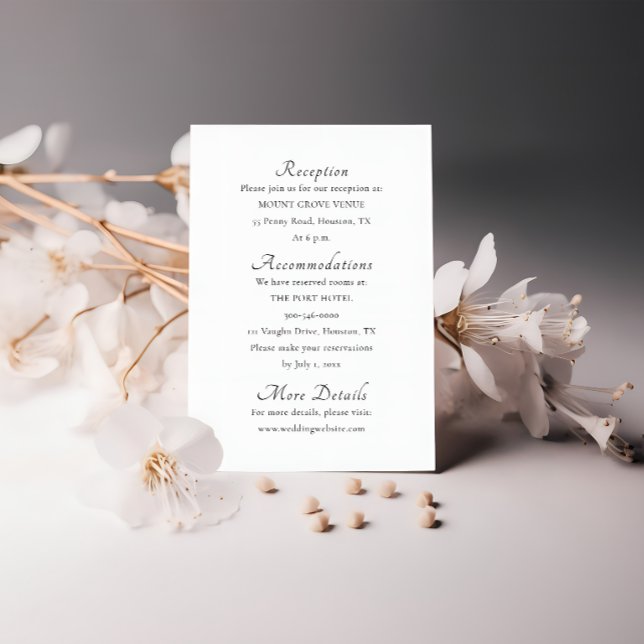 Minimale Script Elegant Einschließkarte Begleitkarte (Von Creator hochgeladen)