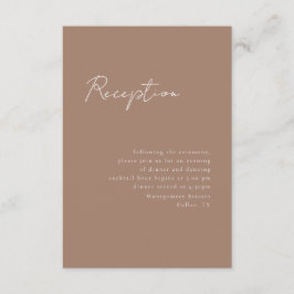 Minimale Script-Empfang-Abschlusskarte Begleitkarte