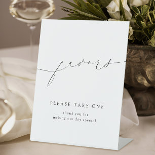 Minimale Script-Gastgeschenke Hochzeiten bitte ein Sockelschild