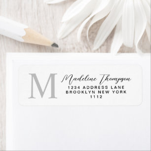 Minimale Script Moderne Schwarz-weiße Monogram-Adr