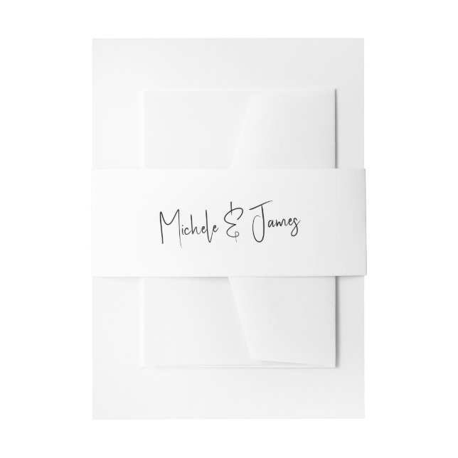 Minimale Script Typografy Wedding Einladungsbanderole (Vorderseite Beispiel)