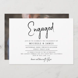 Minimale Script Typografy Wedding Verlobung Einladung