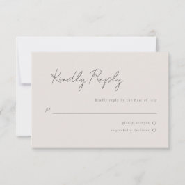Minimale Script-UAwg RSVP Karte