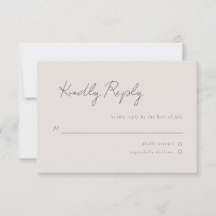 Minimale Script-UAwg RSVP Karte
