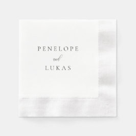 Minimale Script Wedding Napkin Serviette