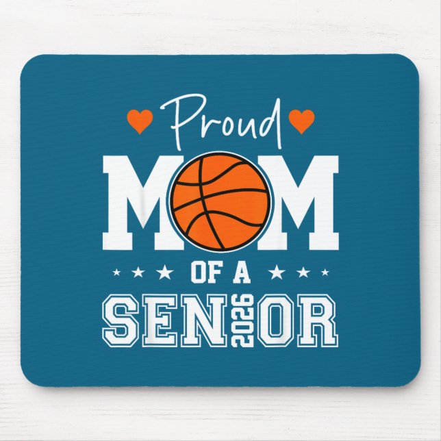 Minimale Senior-Basketball-Mama-Klasse 2026 Mousepad (Vorne)