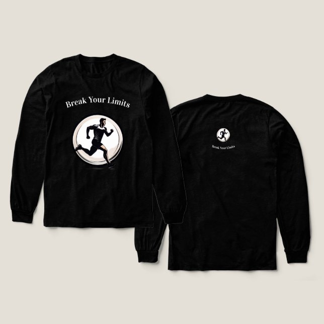 Minimale Silhouette Motion Sweater - Moderner Graf Tri-Blend Shirt (Design Vorderseite & Rückseite)