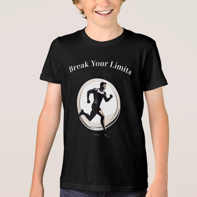 Minimale Silhouette Motion T - Shirt - Moderne Gra (Vorderseite)