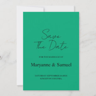 Minimale Skript-Foto-Save-the-Date-Karte Save The Date