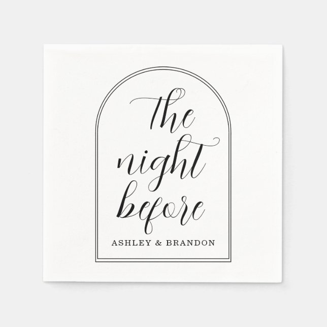 Minimale Skripte Die Nacht vor Napkins Serviette (Vorderseite)