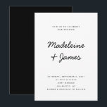 Minimale Skripte Einfache moderne Schwarz-weiße Ho Einladung<br><div class="desc">Minimale Skripte Einfache moderne Schwarz-weiße Hochzeitsvorgabe Bearbeitbare Vorlage</div>