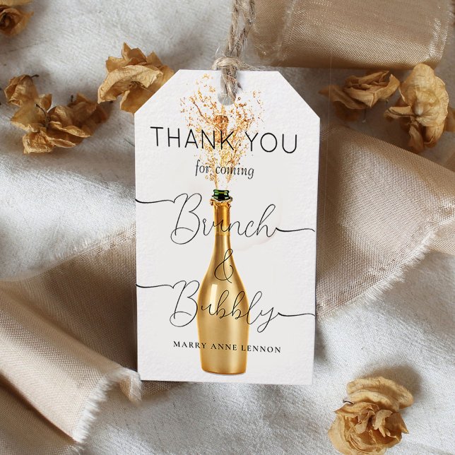 Minimale Skriptmarken und Bubbly-Geschenktasten Geschenkanhänger (Von Creator hochgeladen)