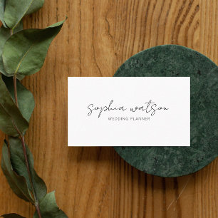 Minimale Skriptsignatur Weiße Visitenkarte