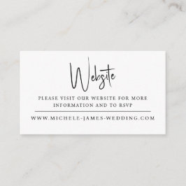 Minimale Skripttypografie-Hochzeitsseite Begleitkarte