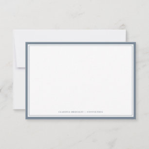 Minimale Slate Blue Flat Note Card Mitteilungskarte